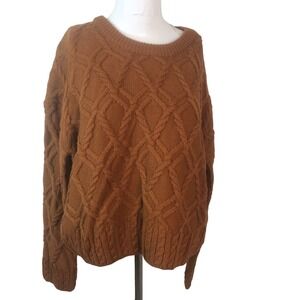 NEW Lumiere Womens size L Sweater Cable Knit Textured Thick NWT $49
